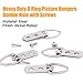 Rustark 60-Pcs Heavy Duty D Ring Picture Hangers Double Hole with Screws for Home Decoration Picture Hanging Solutions.