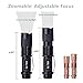 Hatori 18650 Flashlight Ultra Bright Handheld LED Flashlight with Zoomable Adjustable Focus 5 Light Modes Water Resistant Torch, Battery-Powered (Not Included) Tactical Flashlight, Bronze