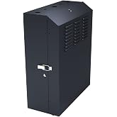 NavePoint 6U Vertical Server Rack Enclosure, Low Profile, 20.6" Deep, Max Weight Capacity 132lbs - 6U Network Cabinet Vertical Wall Mount, Perforated, Black
