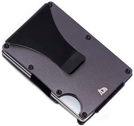 Premium Gun Metal Wallet Credit Card Holder RFID Protection - Money Clip Cash Holder Minimalist Slim Design Lightweight Aluminium EDC