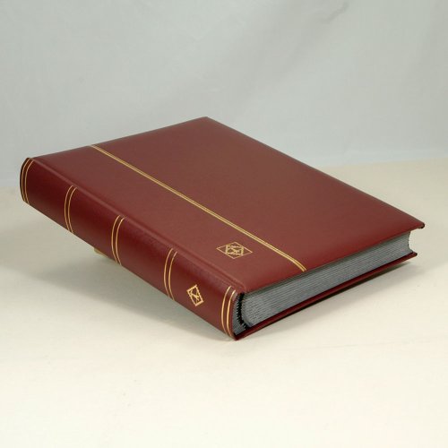 Lighthouse 64-Black Page Leatherette Cover Stamp Stockbook LSP4/32 Red