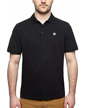 Men's Solid Color Short Sleeve Logo Polo Shirt