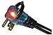 Pro Grip 8 Gauge STW 20 Foot Welding Extension Cord 40A-250V with Lighted Ends - Black