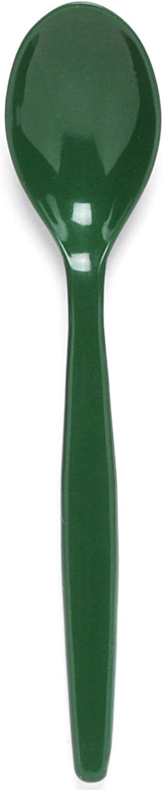 Harfield Reusable Teaspoons Racing Green 14.5cm (Pack of 10) HQ Unbreakable Polycarbonate