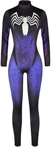 SgaSong Halloween Spiderman Women's Costume, Stretch Sexy Overall Jumpsuit for Masquerade &amp; Cosplay