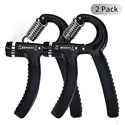 Zrova Hand Grip Strengthener,Adjustable Resistance 11-130 Lb (5-60kg), Hand Exerciser, Finger Strength Trainer, Great for Athletes Musicians and Other Hand Rehabilitation Exercising (2 Pack-Black) - Thumbnail 7