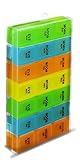 Pill Organizer Box with Snap Lids| 7-day AM/PM | Detachable Compartments for Pills, Vitamin. (818 new)