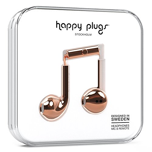 Happy Plugs Earbud Plus Headphone, Rose Gold (7823)