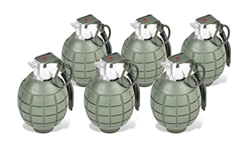 Sunny Days Entertainment Maxx Action Commando Series Toy Hand Grenades with Lights and Sounds (Pack of 6)