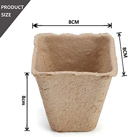 AIXMEET Semilleros Biodegradables, 100pcs 8cm Macetas para Flores ...