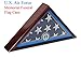 Flag Display Case Stand for American Air Force USAF Veteran Burial Flag 5 X 9- Mahogany Finish