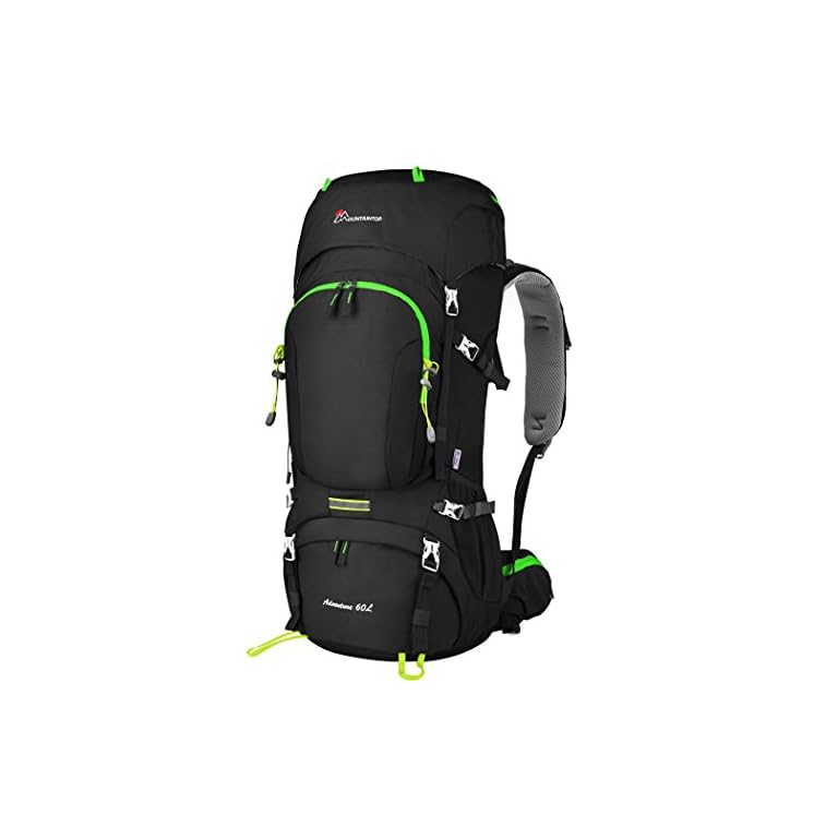 Live At Space 60l Hiking Backpack Large Waterproof Camping For Men And Women Lightweight Frameless Backpacking With Rain Cover Orange Blue - View #3