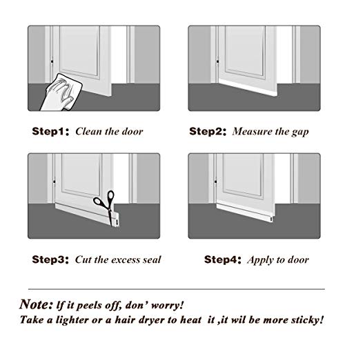 [2Pack Large Door Sweep] Huge Gap Door Draft Stopper, 32/5"W x 39" L