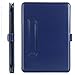 MOSISO Compatible with MacBook Air 13 inch Case A1369 A1466 Older Version 2010-2017 Release, PU Leather Case Portfolio Protective Stand Cover Sleeve, Navy Blue