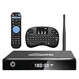 GooBang Doo XB-III Android 7.1 TV Box, 2GB RAM 16GB ROM Amlogic Quad Core 64 Bits Processor 3D 4K Bluetooth with i10 mini Keyboard - Black