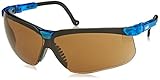 Uvex S3241X Genesis Safety Eyewear, Vapor Blue Frame, Espresso UV Extreme Anti-Fog Lens
