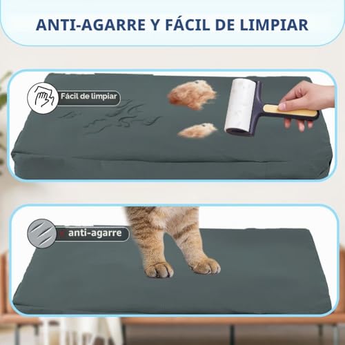 DUJUIKE - Waterproof Dog Bed Cover, Cage Replacement Cover, Pad Replacement Cover, Washable, Removable, with Zipper, Mattress Protector (Dark Grey, L(102x69x10cm))