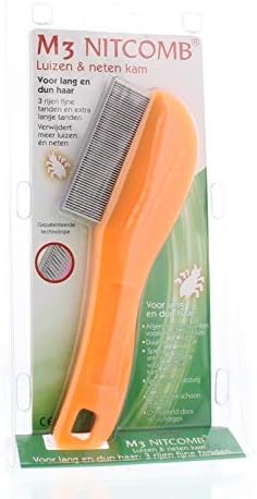 Nitcomb M3 Head Lice Comb, Orange