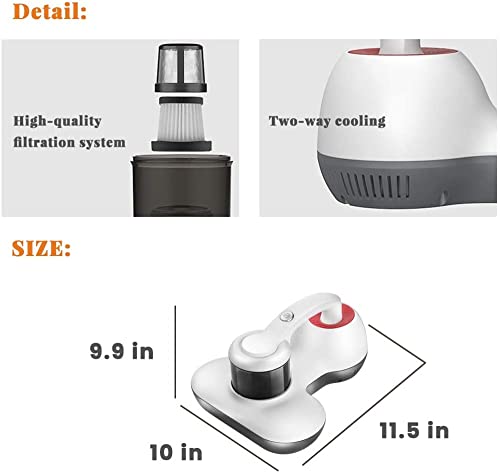 XaiDieMace Bed Vacuum Cleaner with 12KPa Powerful Suction Upgraded Handheld Vacuum Cleaner for Bed Sheet Pillow Couch