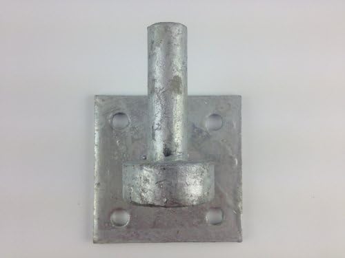 Wyre Direct 2 Gate Hinge Hook Bracket Square 4" X 4" 100mm X 100mm 19mm Pin Galvanised