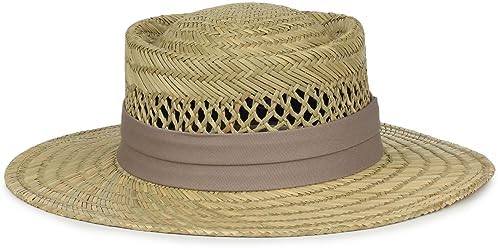 Outdoor Cap LD-902EX Beach Bum 2 Straw Hat with Green Visor at