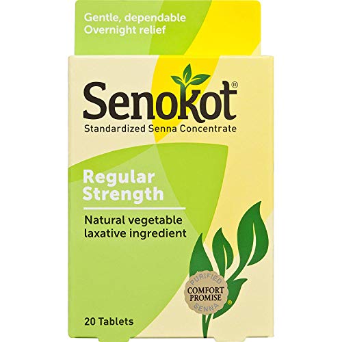 Senokot Natural Vegetable Laxative Ingredient, Tablets, 20 Count in Kuwait Whizz Laxatives