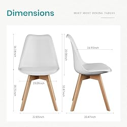 Sweetcrispy Dining Chairs Set of 4, Kitchen Room PU