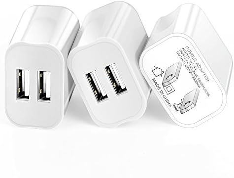 Wall Charger, Boxeroo 3-Pack Universal Home Travel USB 2 Amp Wall Charger AC Power Charging Adapter Plug for iPhone 7/6/6S Plus, 4, 5S Samsung Galaxy, HTC, LG, Huawei, Google Nexus, and Android Phones