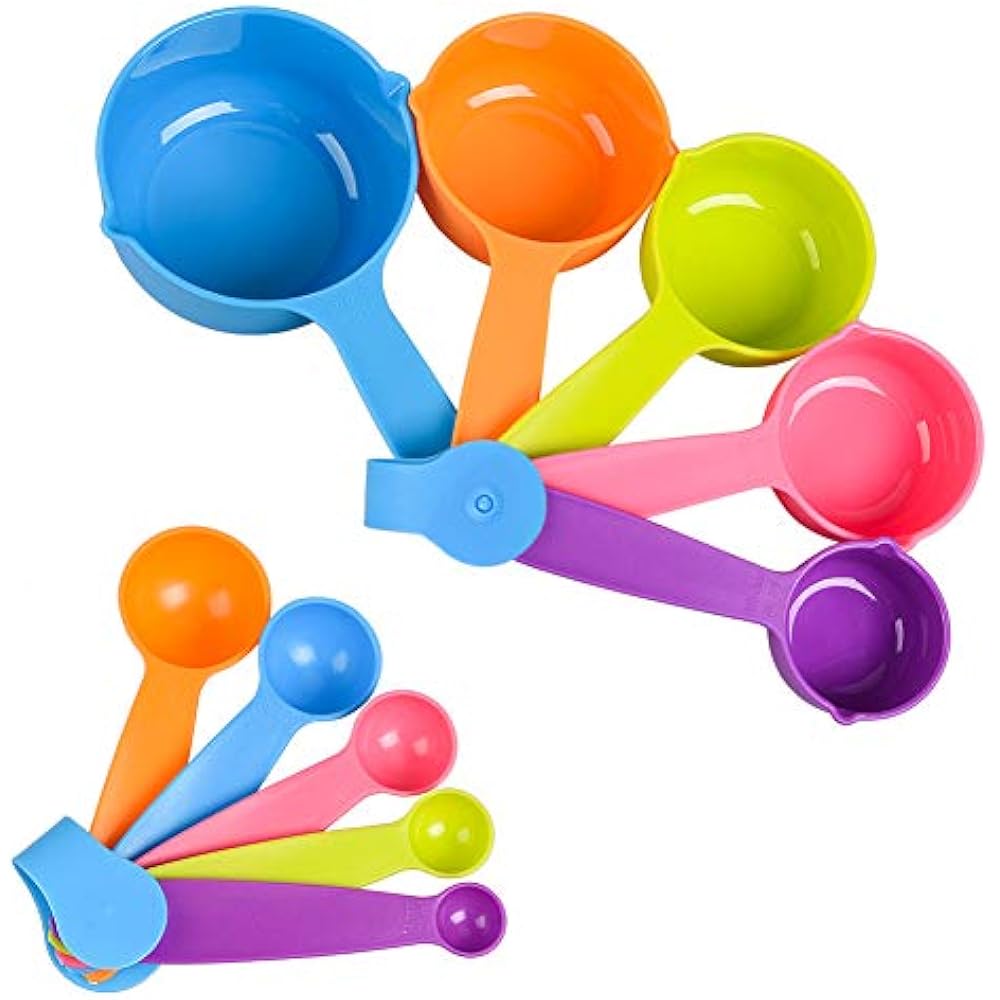 Measuring Cups And Spoons Set, Colorful For Dry Liquid Ingredients