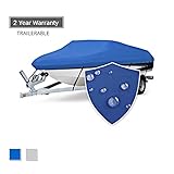 Seamander 600D Marine Grade Polyester V-Hull Tri-Hull Boat Cover (Pacific Blue, Fits 16'-18.5'L X 94