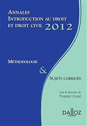 Introduction au droit et droit civil, 2012