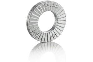 NORD-LOCK Wedge Locking Washer Carbon STL Zinc Flake Coated THR. Hard. M4 (#8) Lrg OD 20 glued Pairs/Pack