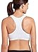 Jockey Women's Bra Mid Impact Zip Front Sports Bra, White, L
