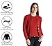 Cashmere Boutique 100% Pure Cashmere Cardigan Twin Sets for Women - Round Neck, Long Sleeve, Button Down, Soft & Warm Sweater