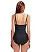 One Piece Swimsuits For Women Ruched Push Up Bathing Suits Vintage Black 2XL
