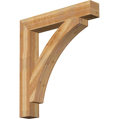6"W x 40"D x 44"H Thorton Block Rough Sawn Bracket, Western Red Cedar