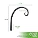Achla Designs Downcurled Wall Bracket Hook, 9-inch (TSH-11), Black