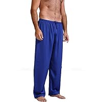 SmarketL High end Mens Silk Satin Pajamas Pyjamas Pants Lounge Sleep Bottoms,Large,Invie,