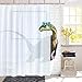 BLEUM CADE Funny Bathing Dinosaur Shower Curtain Bathroom Curtain with 12 Hooks, Durable Waterproof Animal Fun Bath Curtain