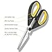 Zestkit Heavy Duty Kitchen Shears and Multi-Purpose Utility Stainless Steel Kitchen Scissors (SMOOTH CUTTING TECHNOLOGY) for Chicken, Poultry, Fish, Vegetables, Herbs and BBQ's (Black, Yellow)