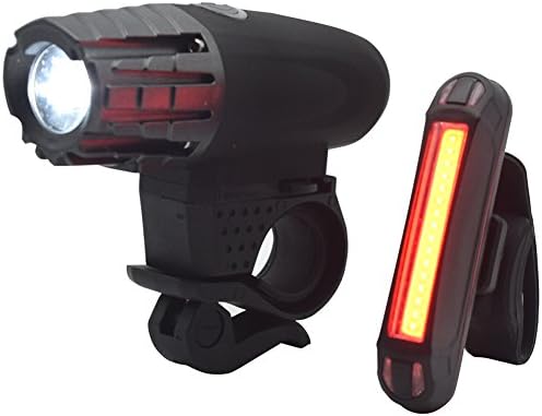 NineFn Bicycle Light Set Super Bright Front and Rear Lights Bike Headlight and Taillight Waterproof Bicycle Light Accessories Set For Road &amp; Mountain Cycling (USB Rechargeable)