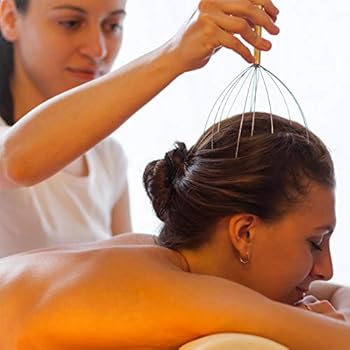 Relaxdays Urządzenie do masażu głowy, 12 wysięgników z ...