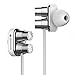 Headphones Red Ant H2 Double Horns High Resolution Heavy Bass In-ear Earphones with Mic for SmartPhones (White)