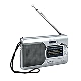 WiseField Portable AM/FM Radio World Receiver, Silver