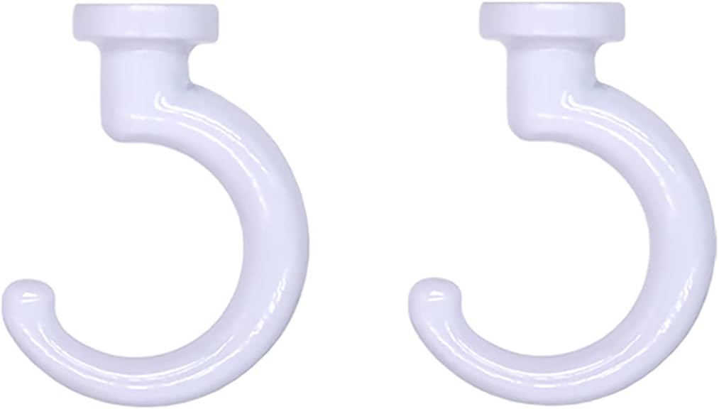 Outdoor Hanging Brackets - diplambr Classic Swag Hook Heavy Duty Ceiling Hook with Hardware for Ceiling Installation Cavity Wall Fixing Hanging Plants Chandeliers Wind Chimes etc. Indoor&Outdoor (2, White)