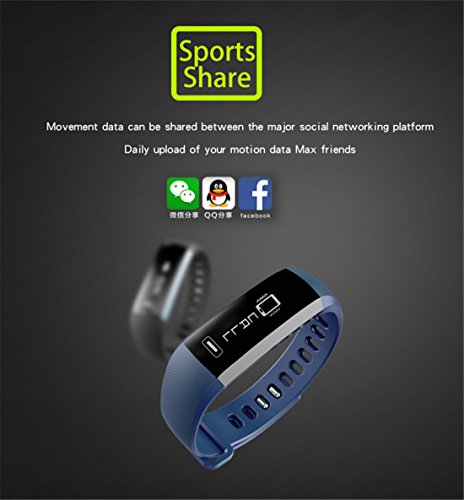 Smart Watch, Fitness Tracker, READ R5.PRO Heart Rate Monitor Blood Pressure Bracelet Pedometer Activity Tracker Sleep Monitoring Call SMS SNS Remind Watch for Android IOS (Purple)