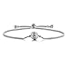 SHINCO Bella Lotus Starry Bead 18k White Gold Plated Cubic Zirconia Paved Adjustable Women/Girls Charm Bracelets, Gifts for Love, Thanks, Christmas and New Year