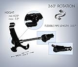 SILO USB Car Mobile Charger - Handsfree Adjustable Car Cell Phone Holder - Flexible Smart Phone Car Mount Mobile Holder - USB Car Adapter Mobile Charger Cell Phone Stand-Micro USB Charger not included