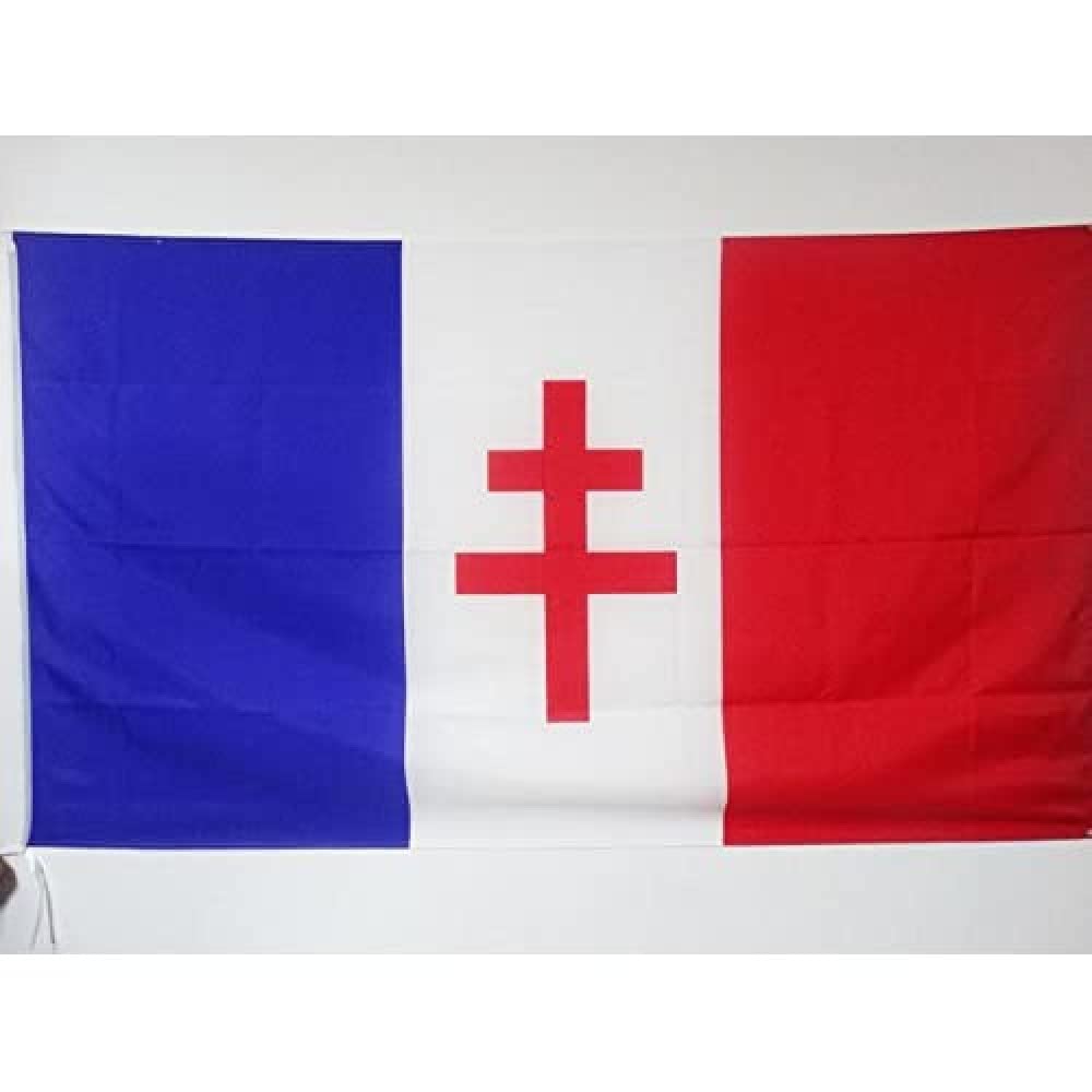 AZ FLAG - Free France 1940-1944 Flag - 2x3 Ft - French resistance Banner with Sleeve - 100% Polyester - Fade Resistant - Vivid Colors - 2' x 3' Feet - 90x60 Cm