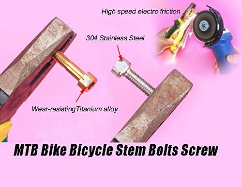 Bolts Screw With Washers Set For MTB Bike Bicycle Stem Bolts Screw Titanium Alloy M5 x 18mm Tapered Washer Head Bike Stems & Parts 6pcs (rainbow) - Thumbnail 2